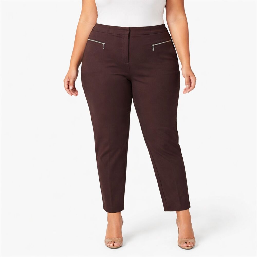 Chico’s Brown Stretch Cotton Ankle Pants Size 3 (16)